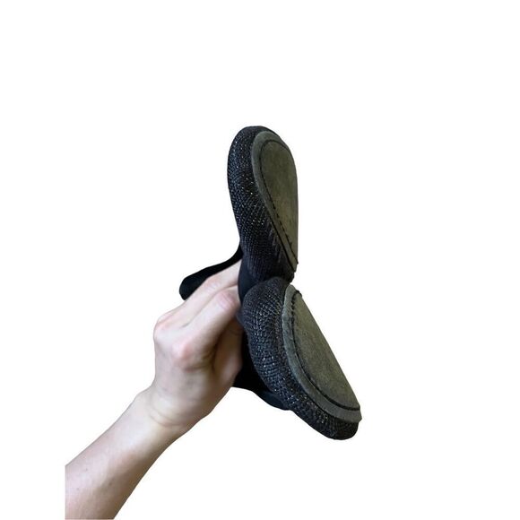 Tory Burch Caroline Black Flats with Gold Metallic Thread 8.5 - Picture 9 of 10